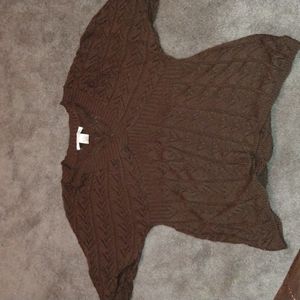 Open knit crochet baby doll top size xl